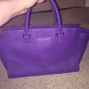 Michael kors purple handbag